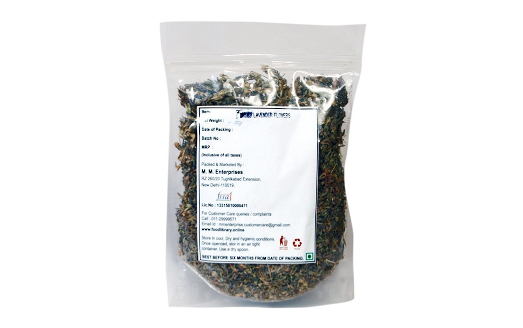 Food Library Dried Lavender Flowers    Pack  100 grams